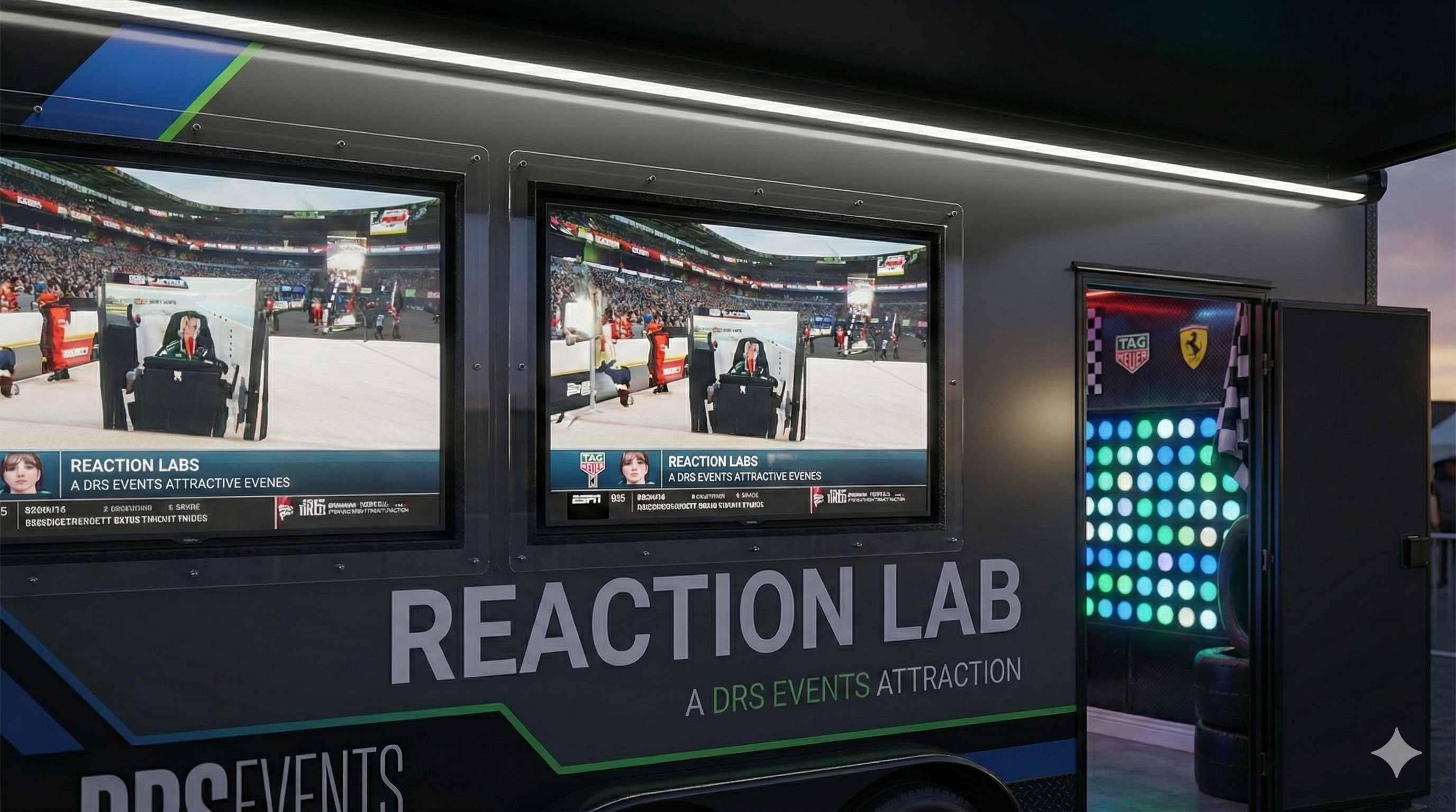 Reaction Labs dual screens and reaction board scoring display